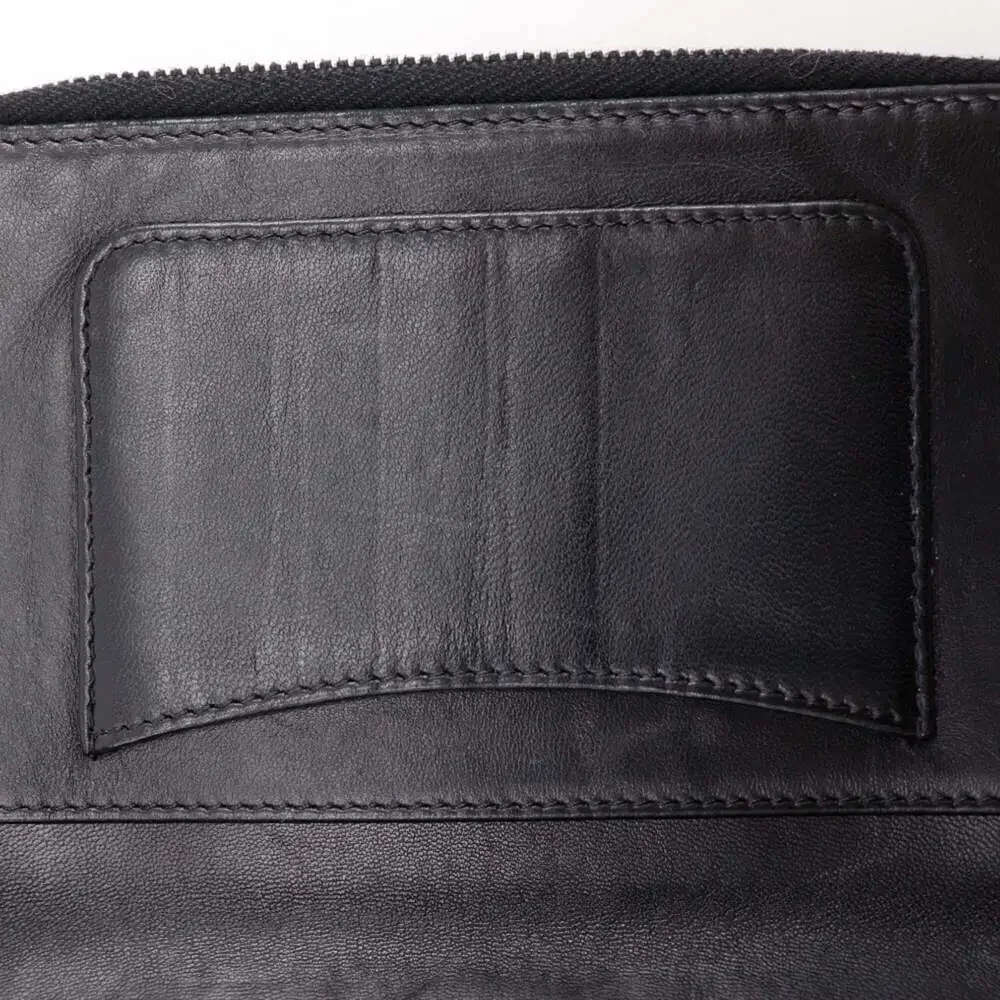 CHANEL Black Lambskin Leather Wallet